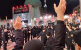 فیلم| عزاداری سنتی هیئات تبریزی در حرم رضوی